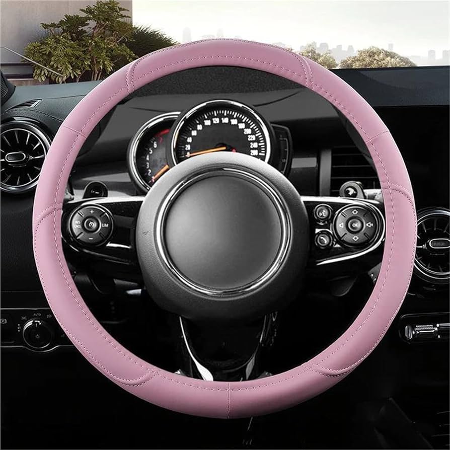 ZIVACATE Microfiber Leather Car Steering Wheel Cover Universal Anti-Slip Car Accessories For Men