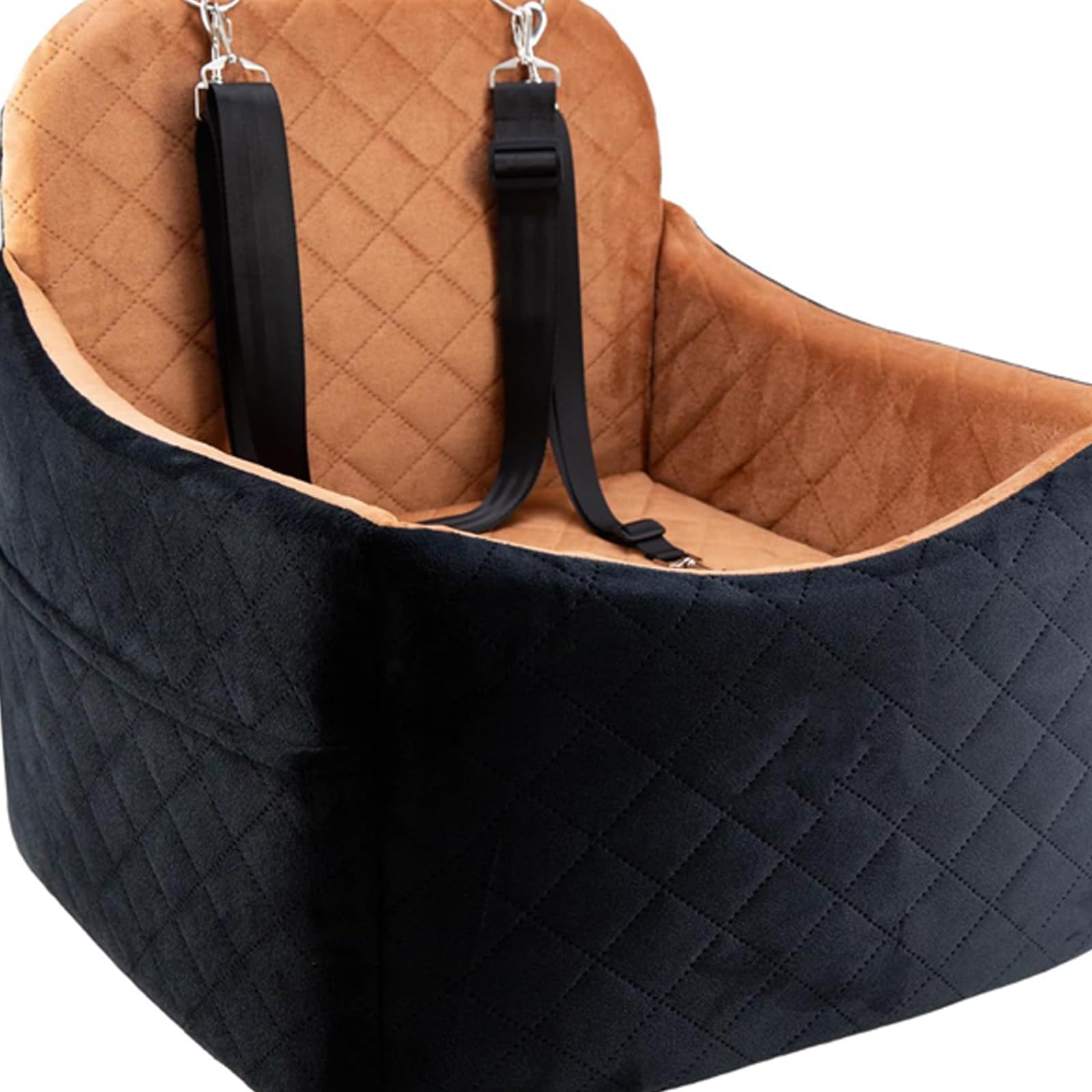Asiento de Seguridad Antideslizante para Mascotas Que Garantiza un Transporte Seguro con cinturón Regulable y Base para Perros pequeños en Asiento de Viaje para Mascotas en vehículo