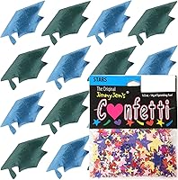 Vista 58 de Confeti Grad Cap Negro, Púrpura Combo - 2 bolsas de media onza (1 oz) (8400/8412)