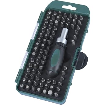 Br der Mannesmann Bitsatz 79-tlg. mit ergonomischem Griff magnetisch Chrom-Vanadium-Stahl f r Heimwerker- und Profi-Reparaturen kompakte Aufbewahrungsbox M29894