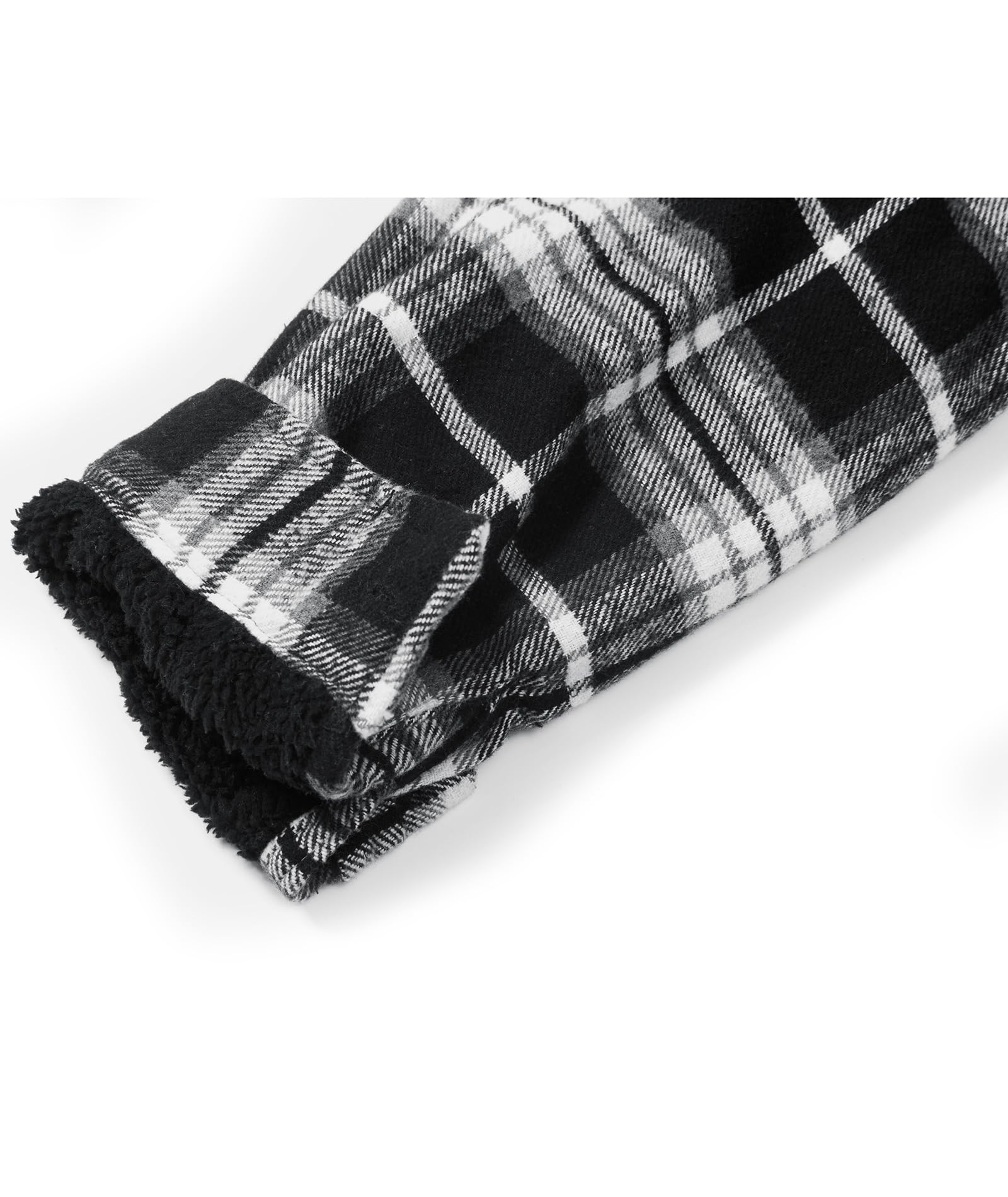 zitysport Hemdjacke Herren Hemd Sherpa Fleece Kariert Gefüttert Kapuzenpullover Fleecefutter Mantel Winter Jacke mit Taschen Flanellhemd Kariertes Männer Sweatjacke mit Kapuze
