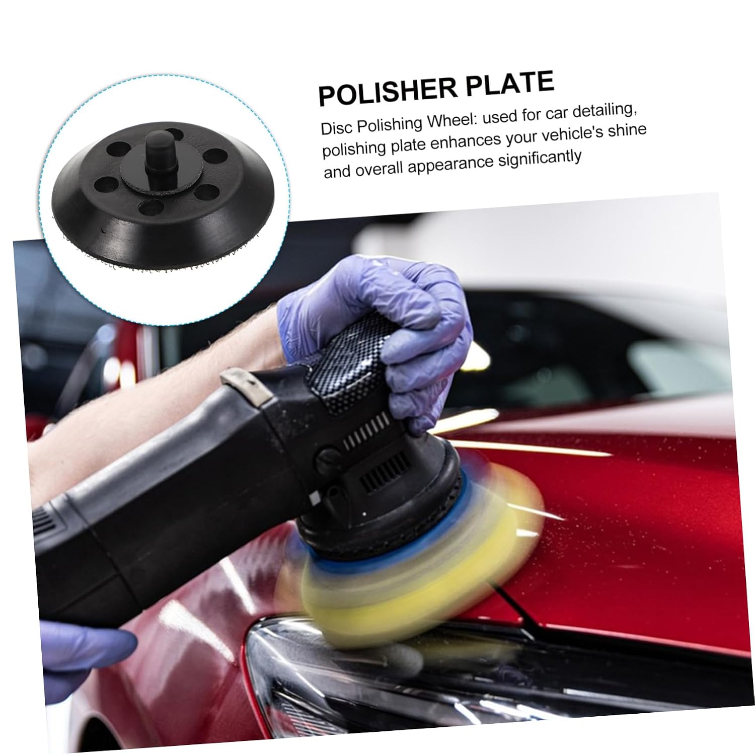 SOLUSTRE Sanding Backing Plate Pad Polishing Disc for Drill Buffers Easy Installation Buffing Pad for Car Furniture Grinding Versatile Use and High Efficiency