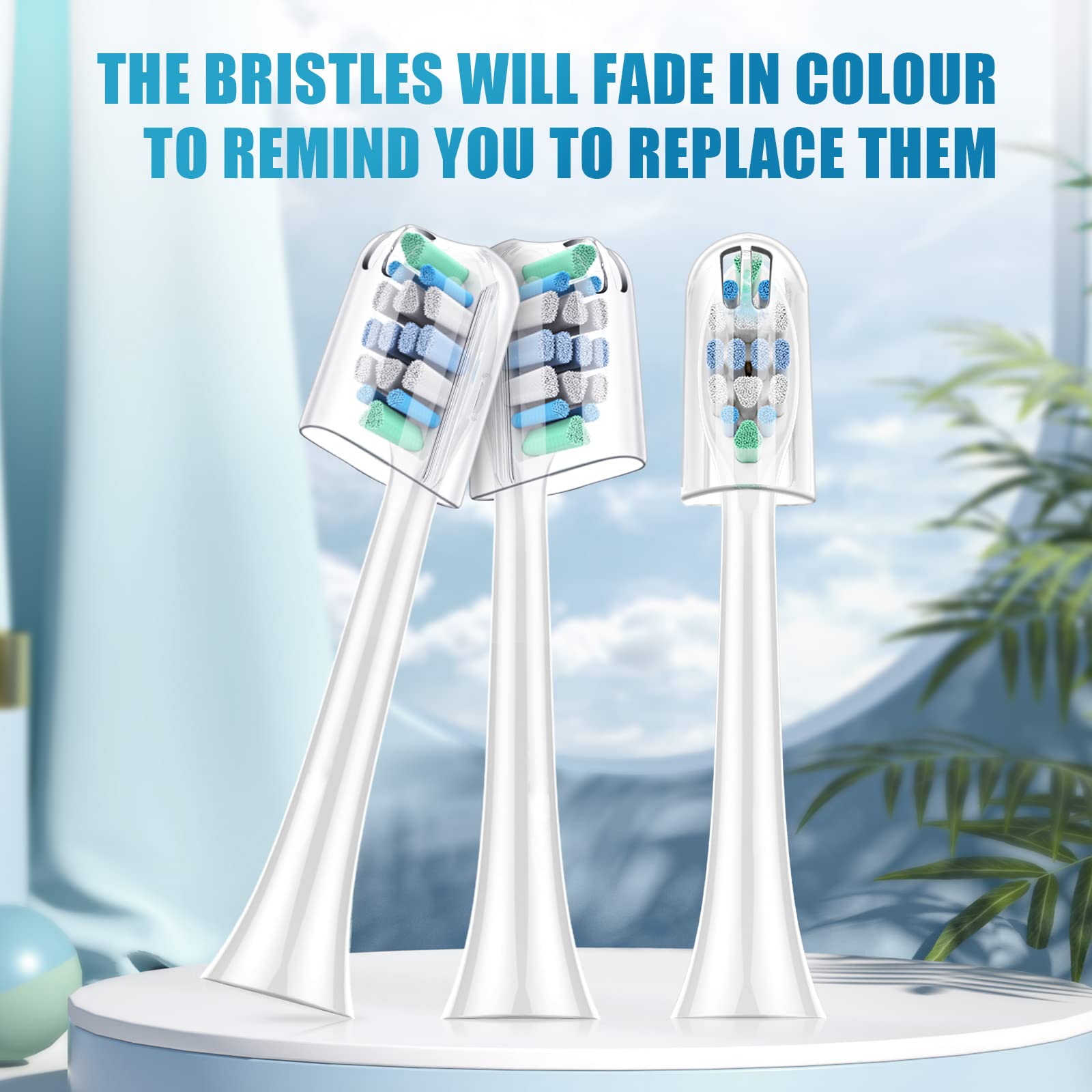 12 Stück Ersatz Zahnbürstenköpfe für Philips Sonicare Kompatibel mit Phillips 4100 5100 6100 9900 C1 C2 W2 W3 G2 G3 und mehr