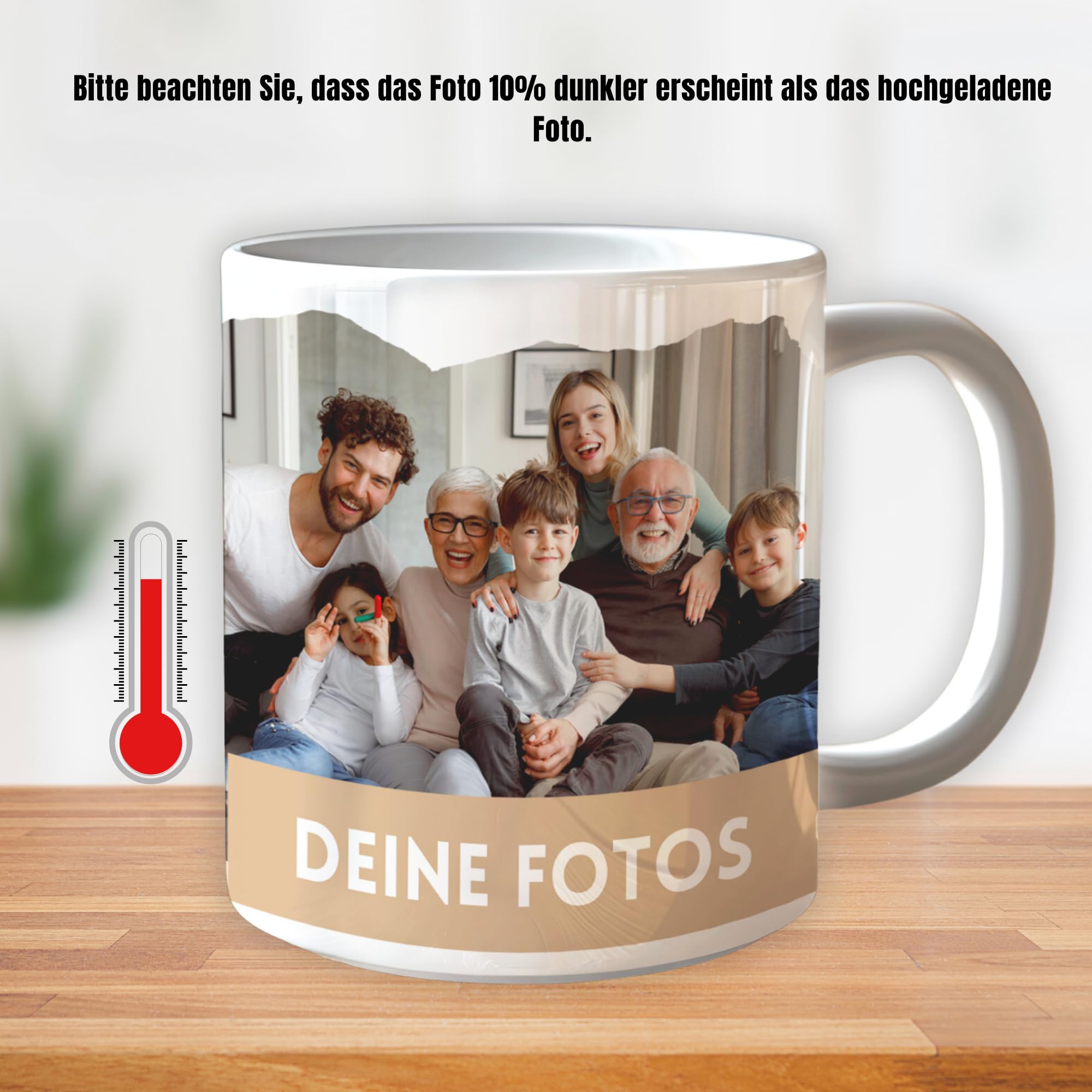 Fototasse mit farbiger Innenseite: personalisiert mit deinem Lieblingsmotiv