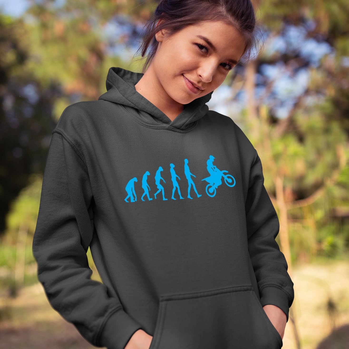 lepni.me Hoodie Sweatshirt Motocross Evolution Dirt Bike Motorcycle Gear Racing Wear Motorbike Off-Roading