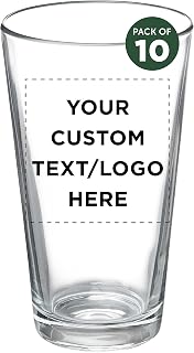 DISCOUNT PROMOS Personal Mixing Glasses 20 oz. Set of 10, Bulk Pack - Quality Glass, Thick Base, Home Bartending, Durable - Clear