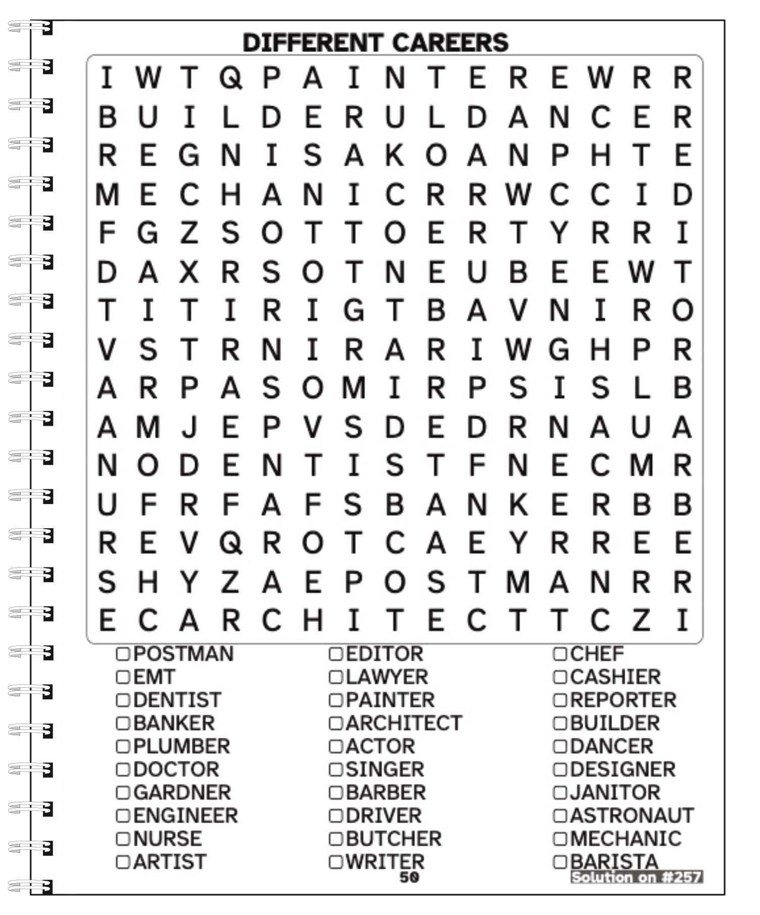 Word Search Puzzles for Adults-Large Print:250 Puzzles by categories:7,500 unique words:Spiral Bound - Image 3