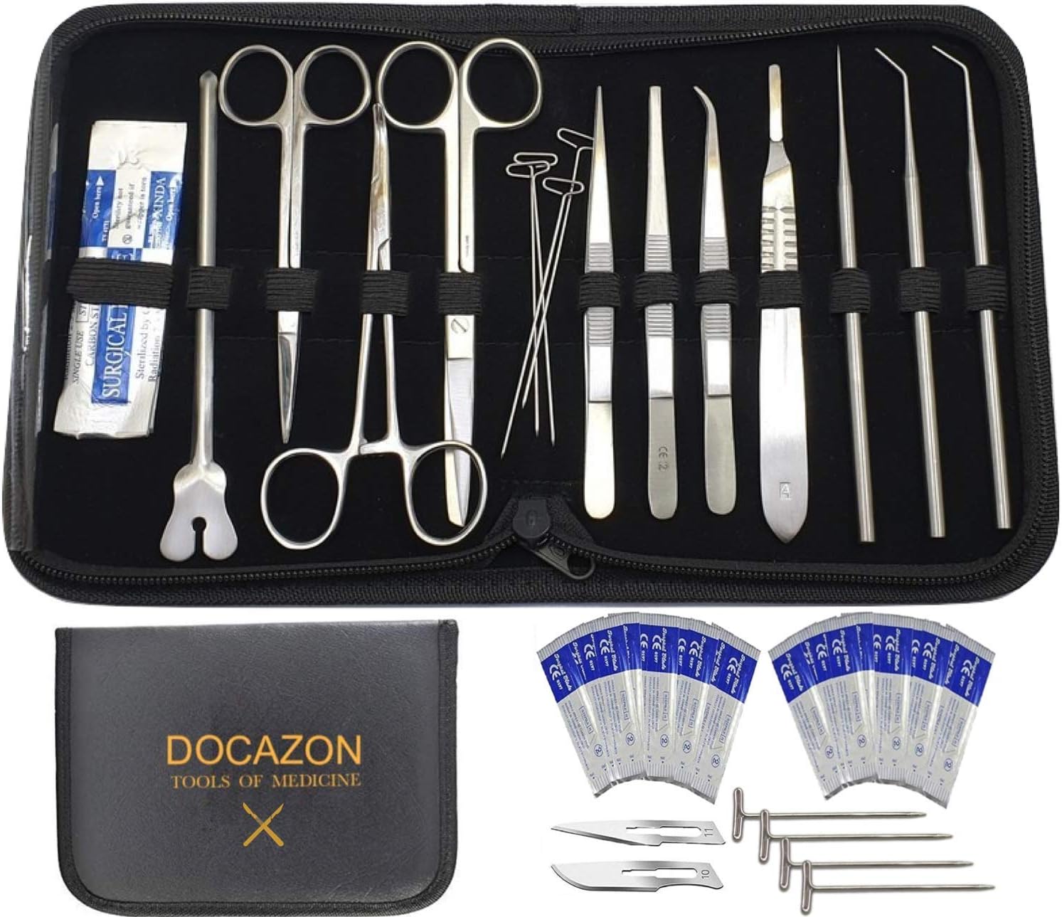 Complete Dissection Set (26 pc) - The All You Need Dissecting Kit from Tools of Medicine for Students in Biology, Anatomy, Laboratory, Surgery, Veterinary, Dental, Nursing, and Medical School