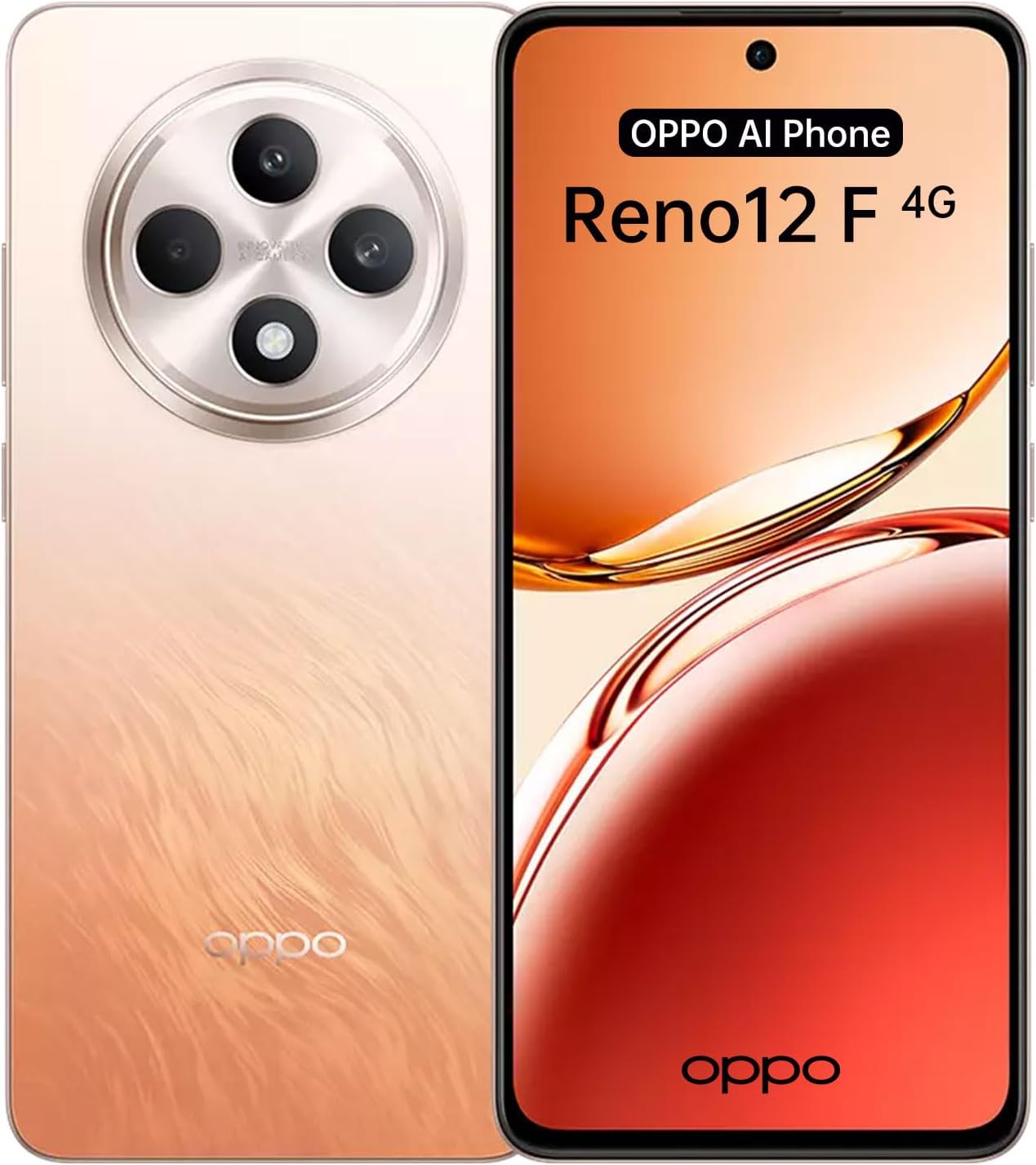 OPPO Reno12 F 4G Smartphone IA Desbloqueado, Octa-Core 8+256GB Teléfono, 120Hz Pantalla OLED de 6,67