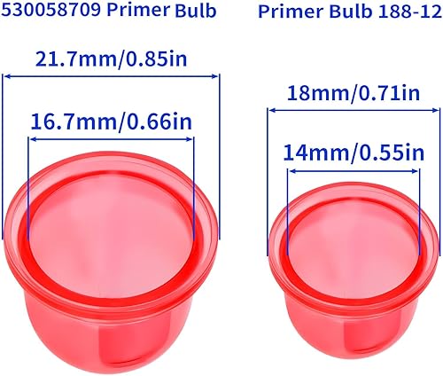 Miniatura 3 de 188-12-1 0057003 0057004 Bombillas de bomba de cebador para Sthil 41331212700 Homelite 01201 UP04802 Echo 12318140630 y Homelite Echo Stihl Robi