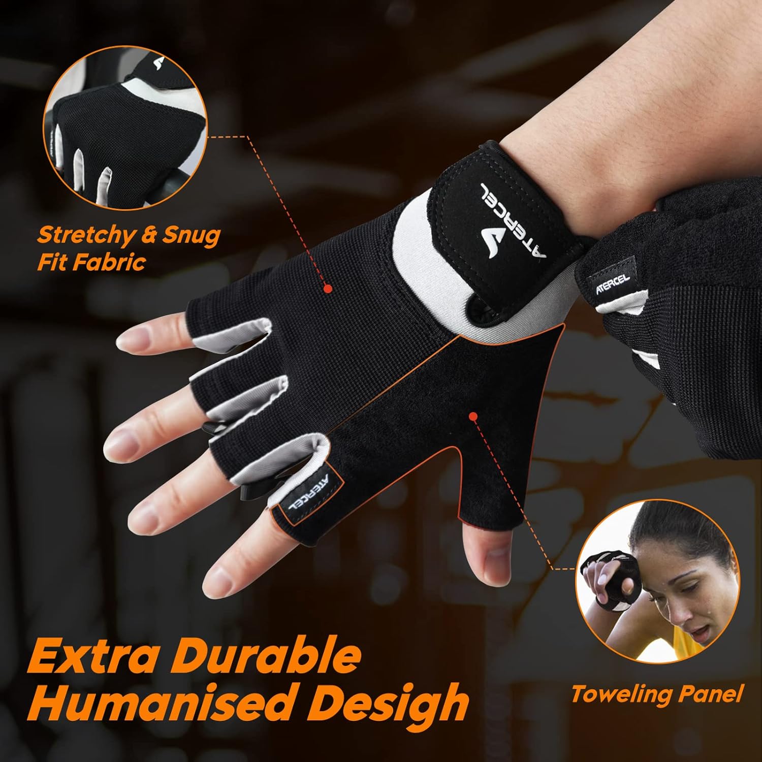 ATERCEL Fishing Gloves, Fingerless Fishing Gloves, for Men Or Women, Full Palm Protection, for Fishing, Outdoor, Kayaking, Rowing, Sailing, Canoeing, Hiking, Biking : Sports & Outdoors