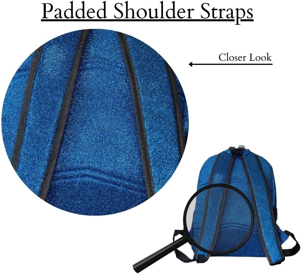 NGIL Canvas School Backpack (Glitter-Royal) - Image 5