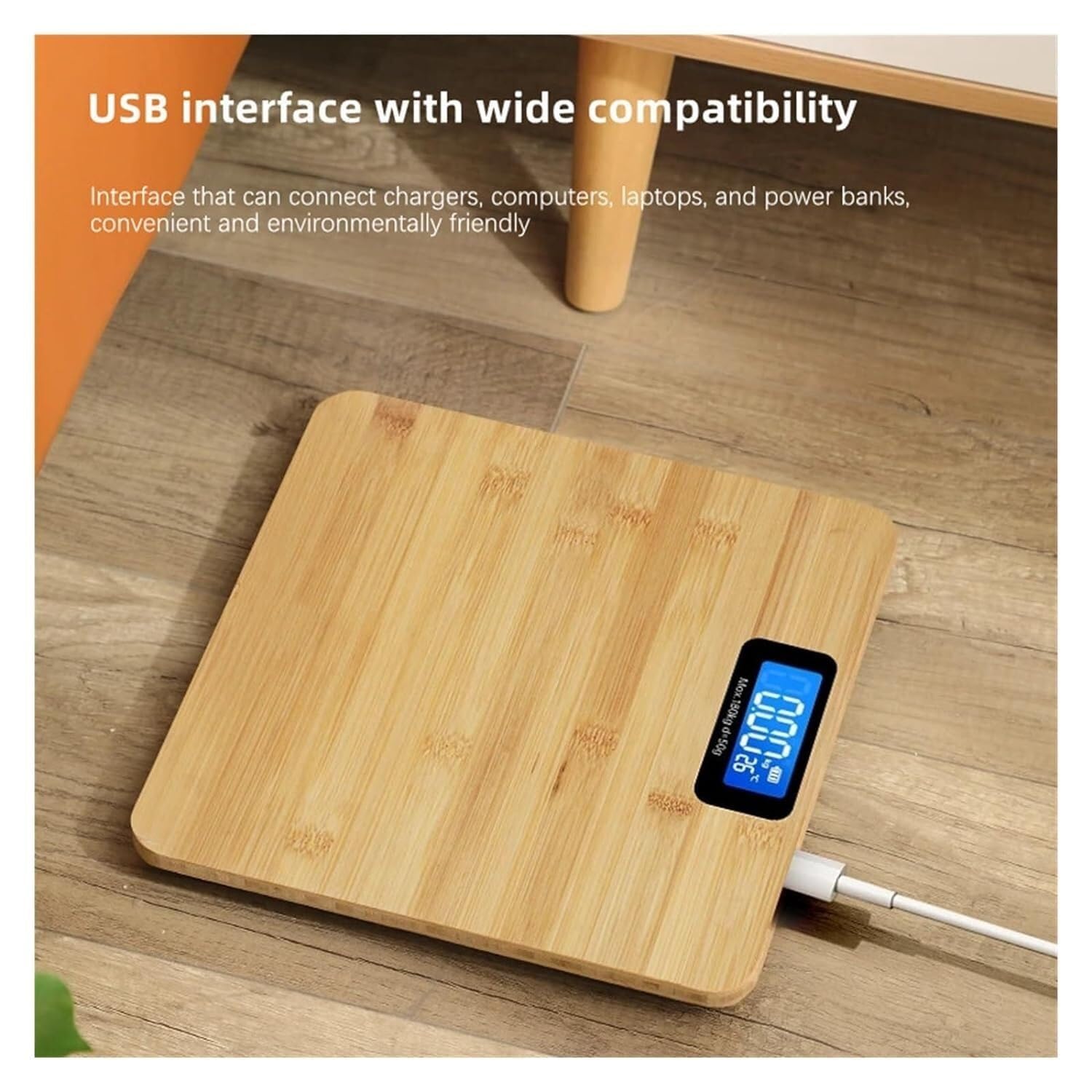 BáScula De BañO Báscula De Baño Digital Corporal Peso Madera Grasa Multifuncional Uso En Interiores