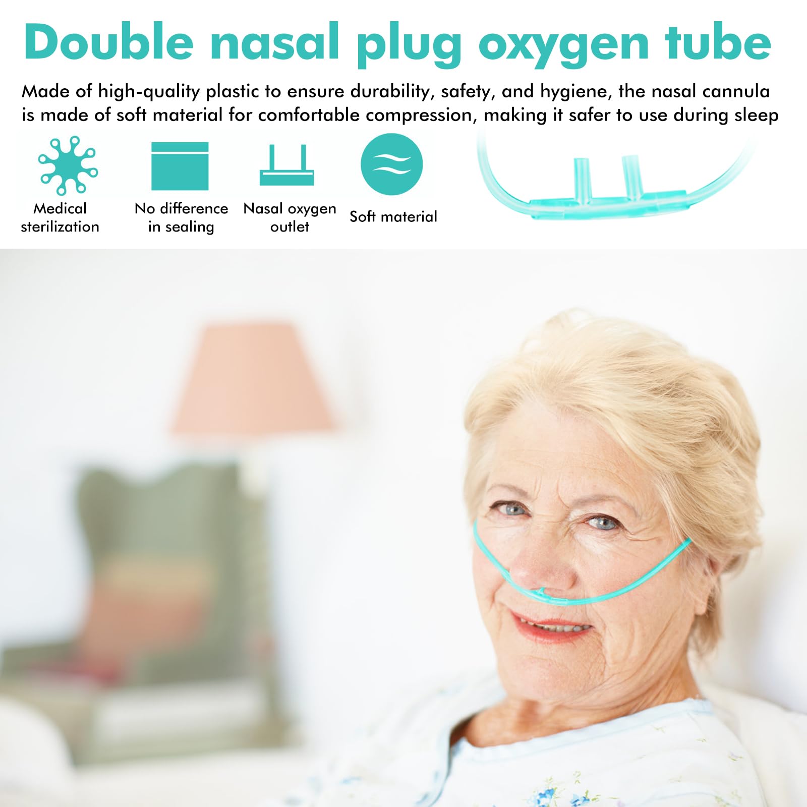 Lot de 6 Tube D'alimentation en Oxygène: Tube D'oxygène Nasal en Silicone Transparents, Tuyau O2 de 5 m pour La Thérapie Respiratoire et Les Appareils d'Inhalationion (Interface 8mm)