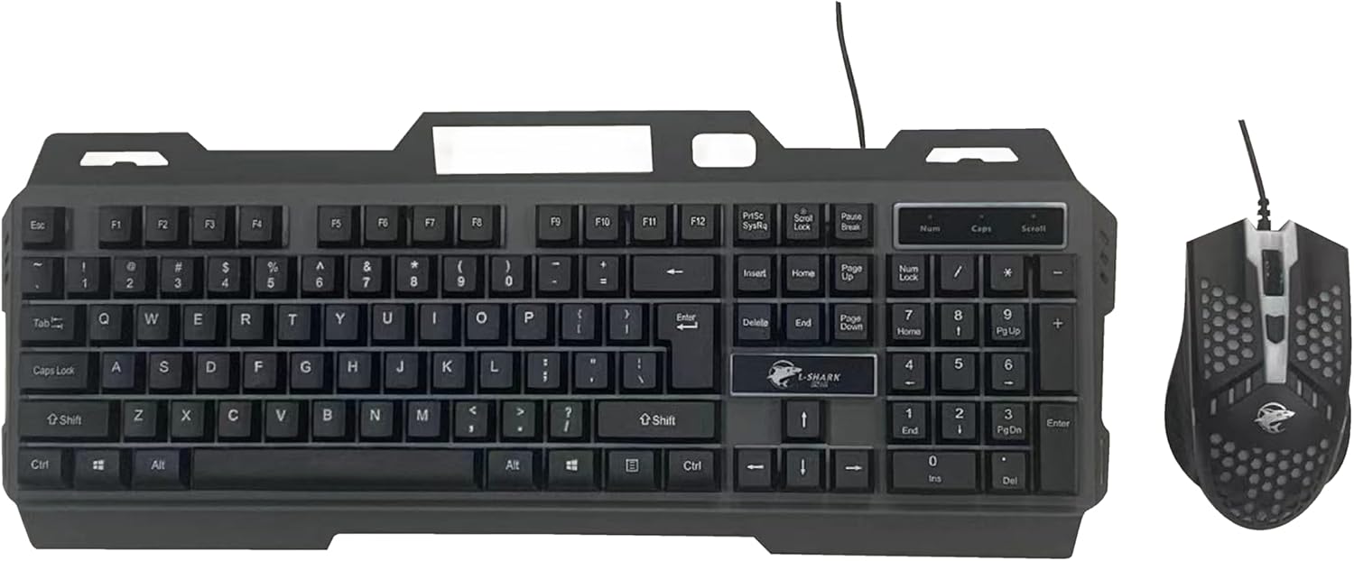 Tongyangat Wired Keyboard and Mouse Combo, Full-Size USB Keyboard with Numeric Keypad, Ergonomic Wired Mouse, Plug & Play, Compatible with Windows, Mac, Laptop, Desktop, Computer (White)