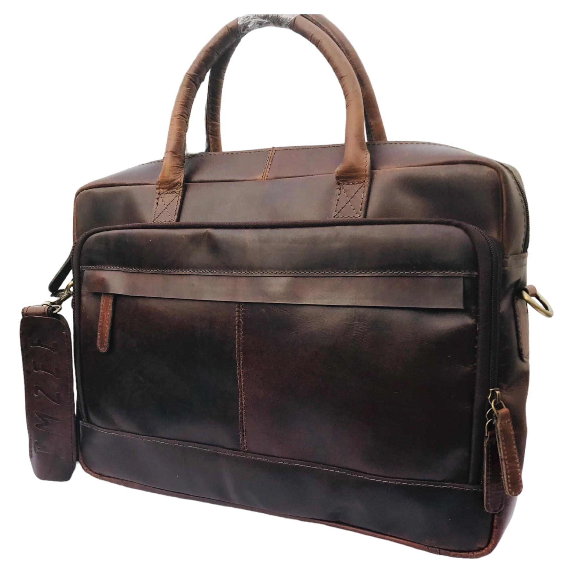 Laptop Bag-Genuine Leather Office/Casual Bag For Men With Trolley Straps, Carry Handles With Adjustable Strap-Brushwood-Fits Upto 16-Inch Laptop/Macbook- 1 Year Warranty, Brown (BROWN, Leather) (B0D5SHYBTM) Amazon Price History, Amazon Price Tracker