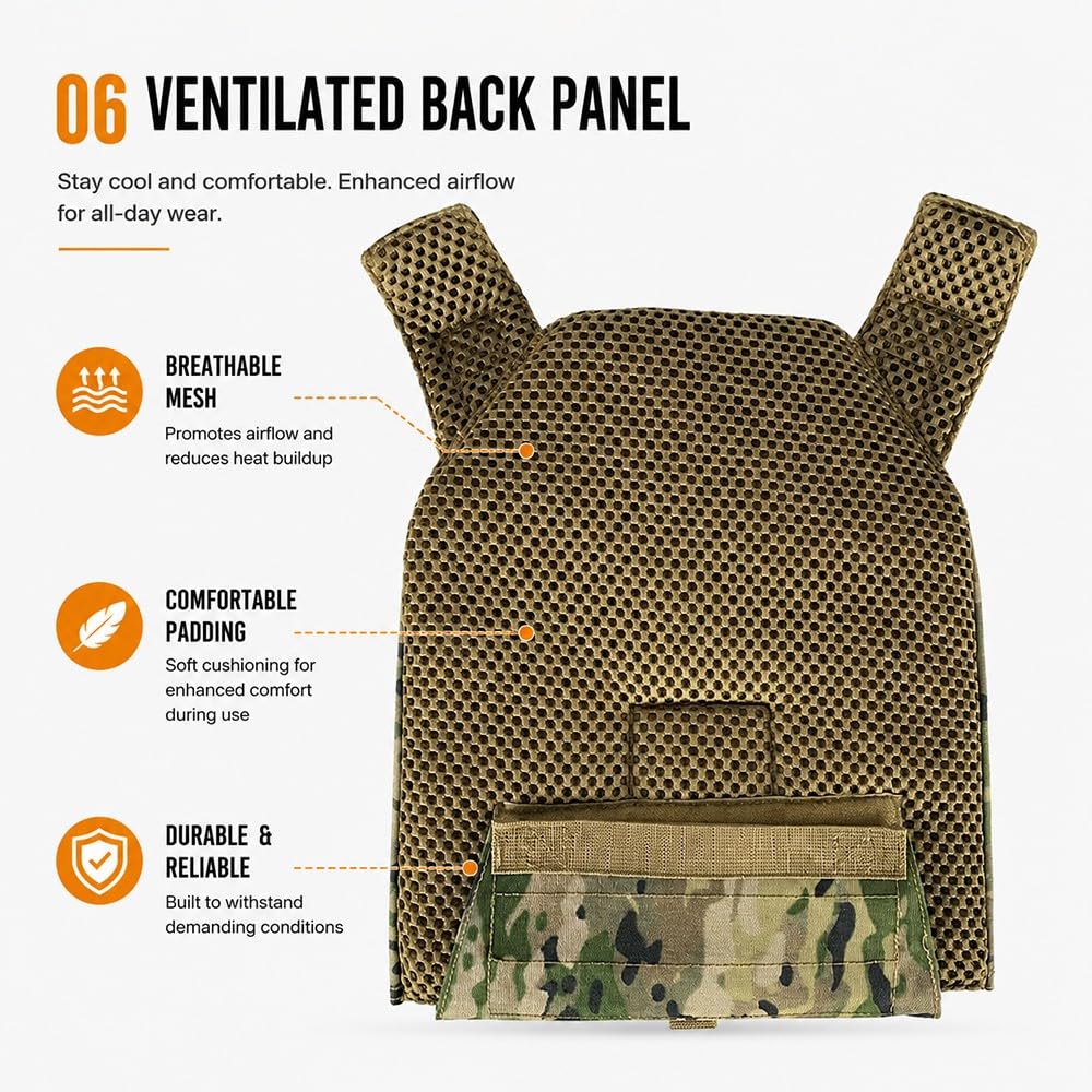 Chaleco Táctico MOLLE Ajustable para Hombre y Mujer,Chaleco Airsoft Ligero con Bolsillos para Cargadores Liberación Rápida para Paintball Caza Entrenamiento Outdoor Wargame