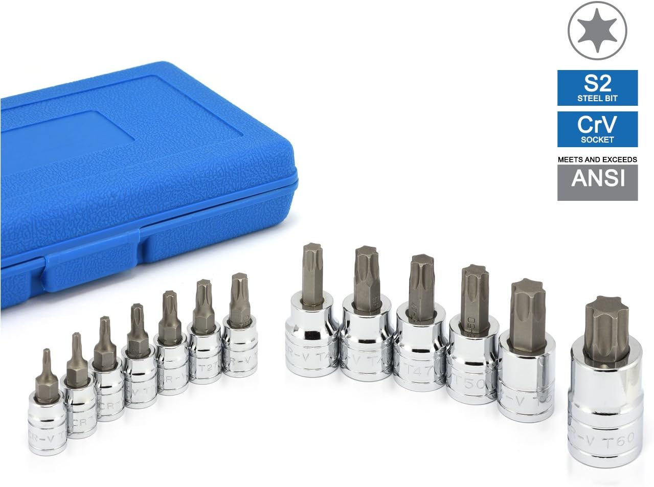 13 Pc Neiko Torx Bit Socket Set