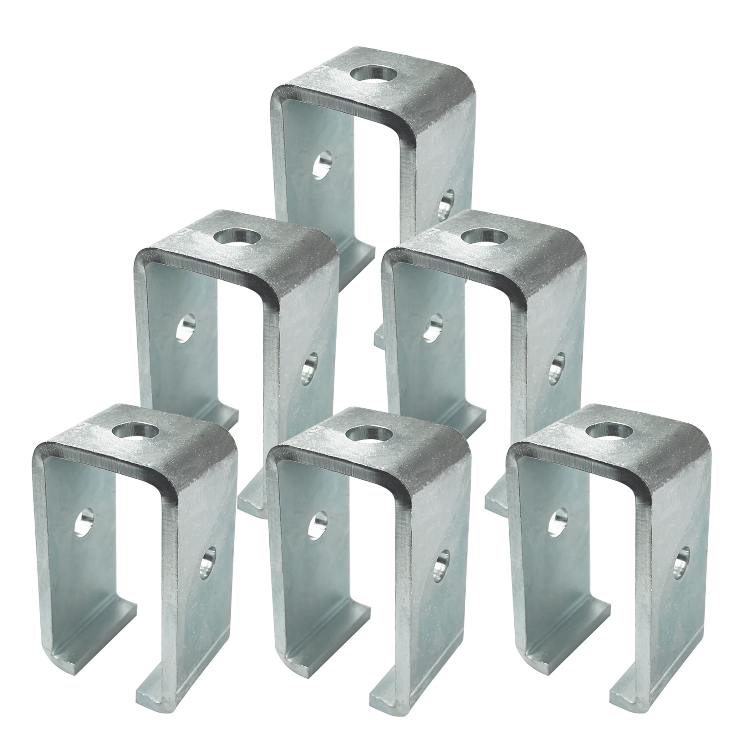 Channel Trolley Track Hanger Bracket for P1834-EG, 1-5/8" X 3-3/4" Intermediate Support Bracket for All 1-5/8" Channel Trolley Track,6 Set