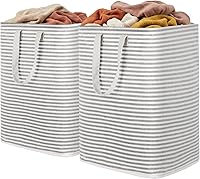 Vista 40 de Lifewit Paquete de 2 Cestas de Ropa Grandes Plegables, Cestas de Lavandería Independientes Impermeables con Asas de Fácil Transporte para Cuarto