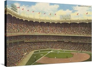 Art.com Stretched Canvas Print Yankee Stadium, New York, 36" x 24"
