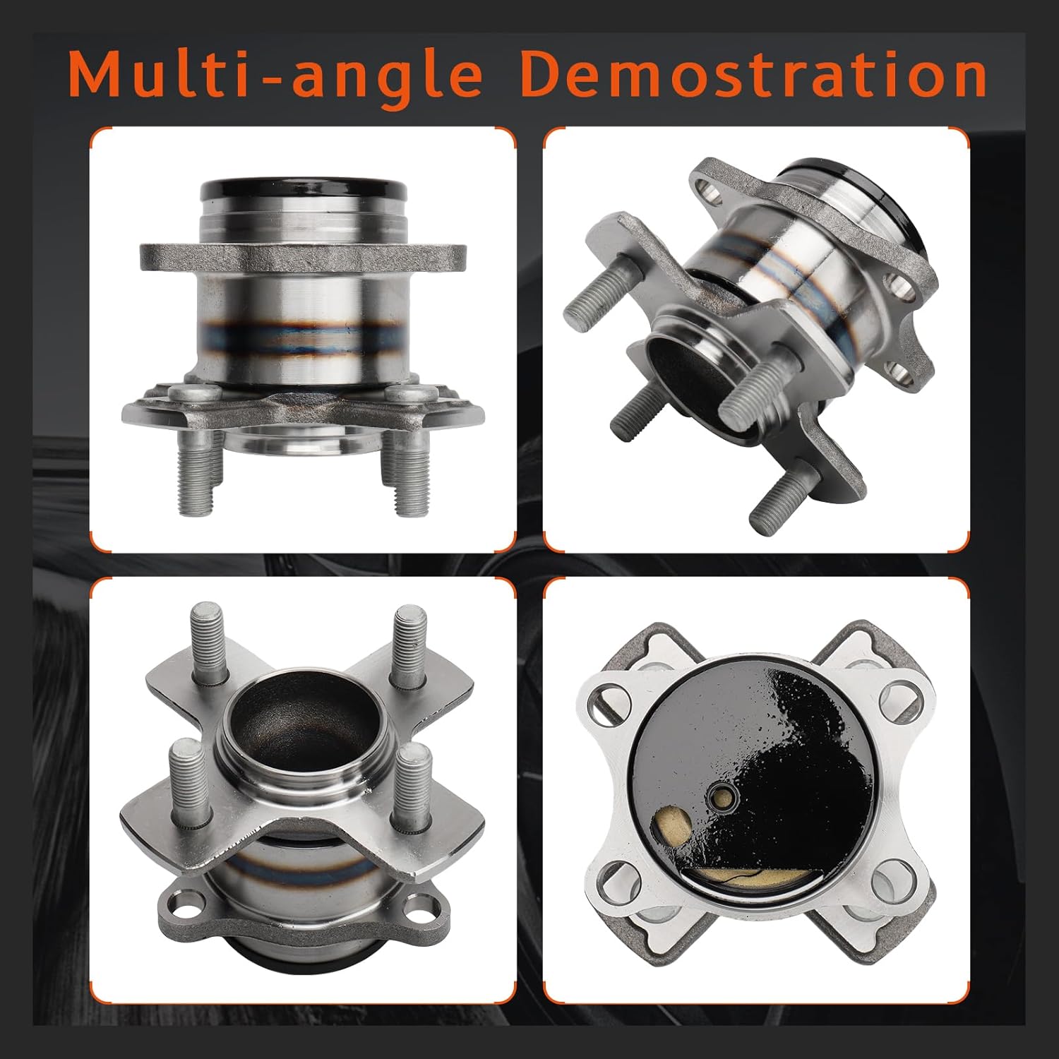 DRIVESTAR 512559 Rear Wheel Hub & Bearing Assembly for Honda Fit 2015 2016 2017 2018 2019 2020 All Engine, 4 Lugs with ABS
