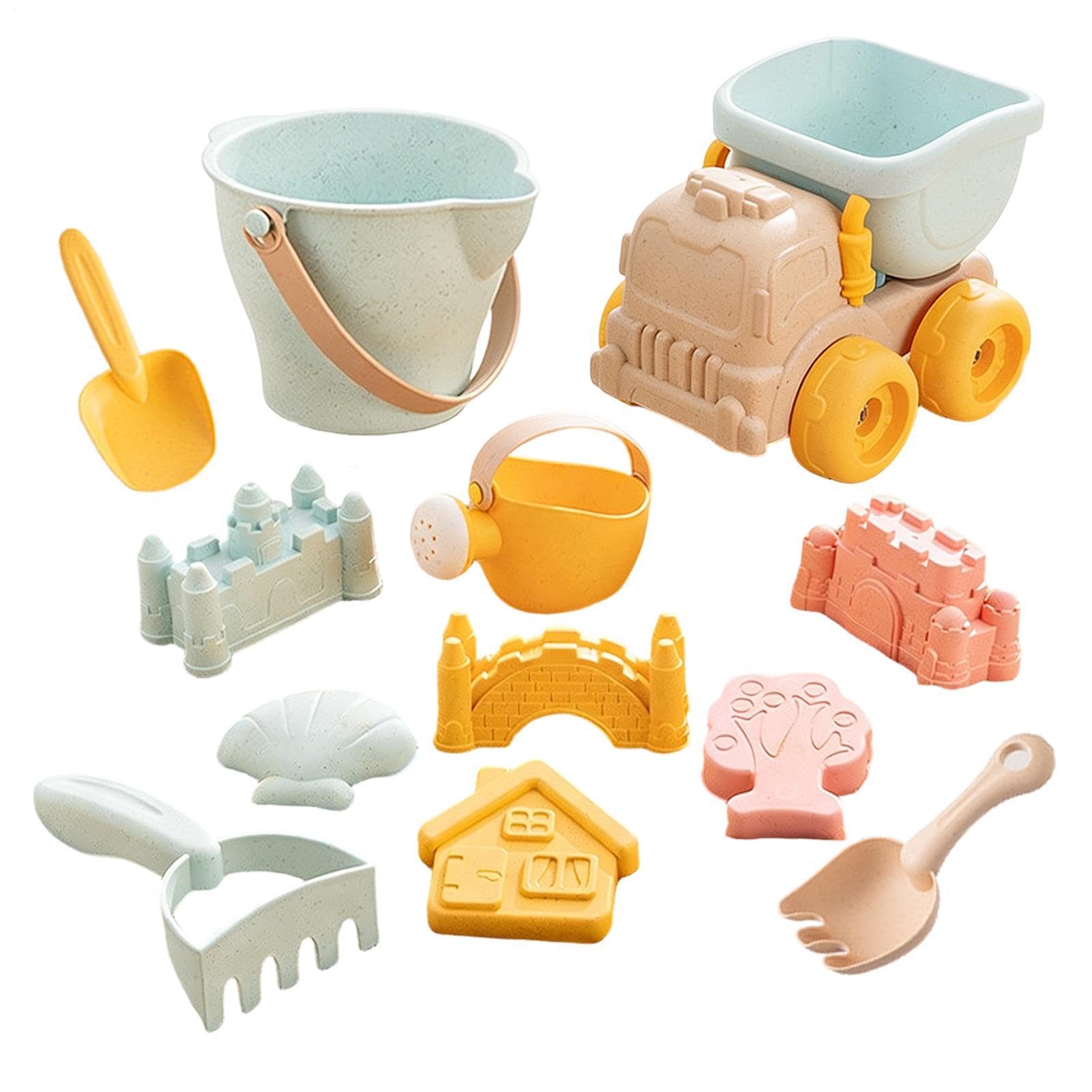 Sand Play Set, Kids Beach Kit, Portable Shovel Bucket, Castle Building Toys, Fun Outdoor Supplies, Top Usage Accessory for Backyard Playground Lake Shore River Bank Park Daycare Summer Activity Usage