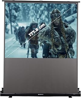 Zebronics Floor Rising Projector Screen, 70-inch (177.8 cm), 4K Support, 4:3 Aspect Ratio, Wide Viewing Angle, Matte Finis... Price In India