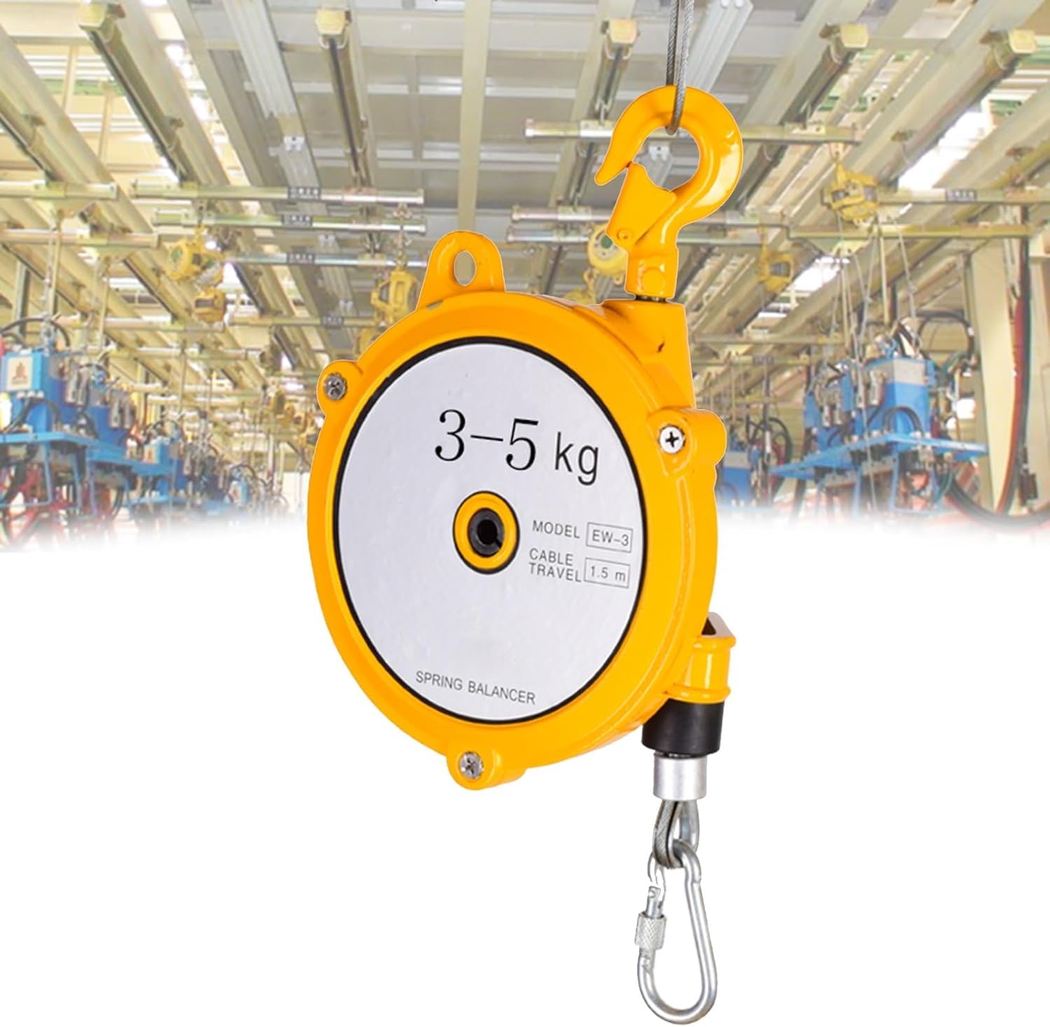 VUIKLCty Spring Balancer, Suspendable Telescopic Tool Spring Balancer, Adjustable Balancer Telescopic (Size: 3-5 Kg)