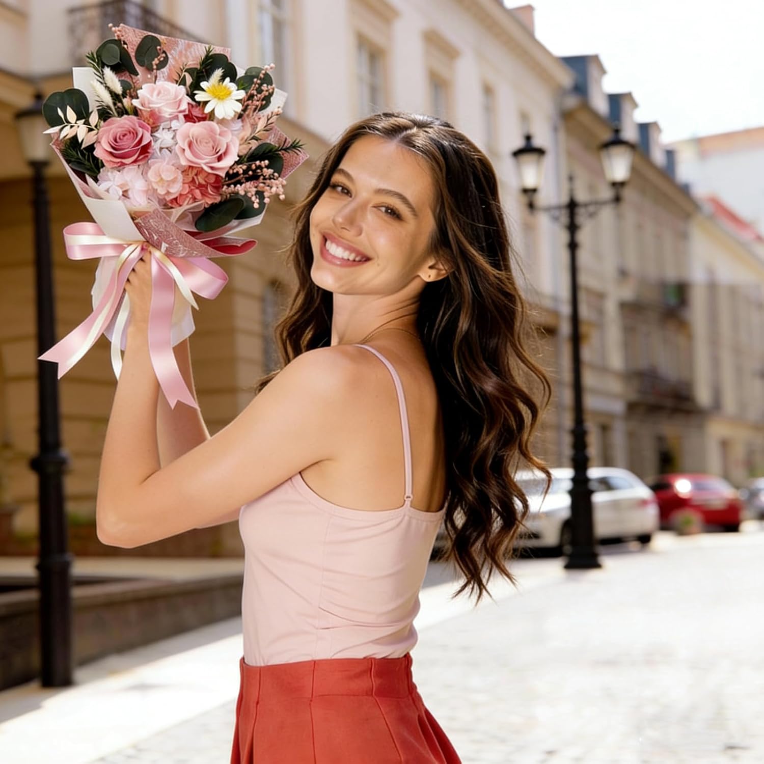 Eternal Rose Bouquets: Romantic Valentines Day Gifts for Her-Mom Wife Girlfriend Women-Preserved Flowers Bouquet-Flowers for Delivery Prime on Anniversary Mothers Day Birthday (Pink1)