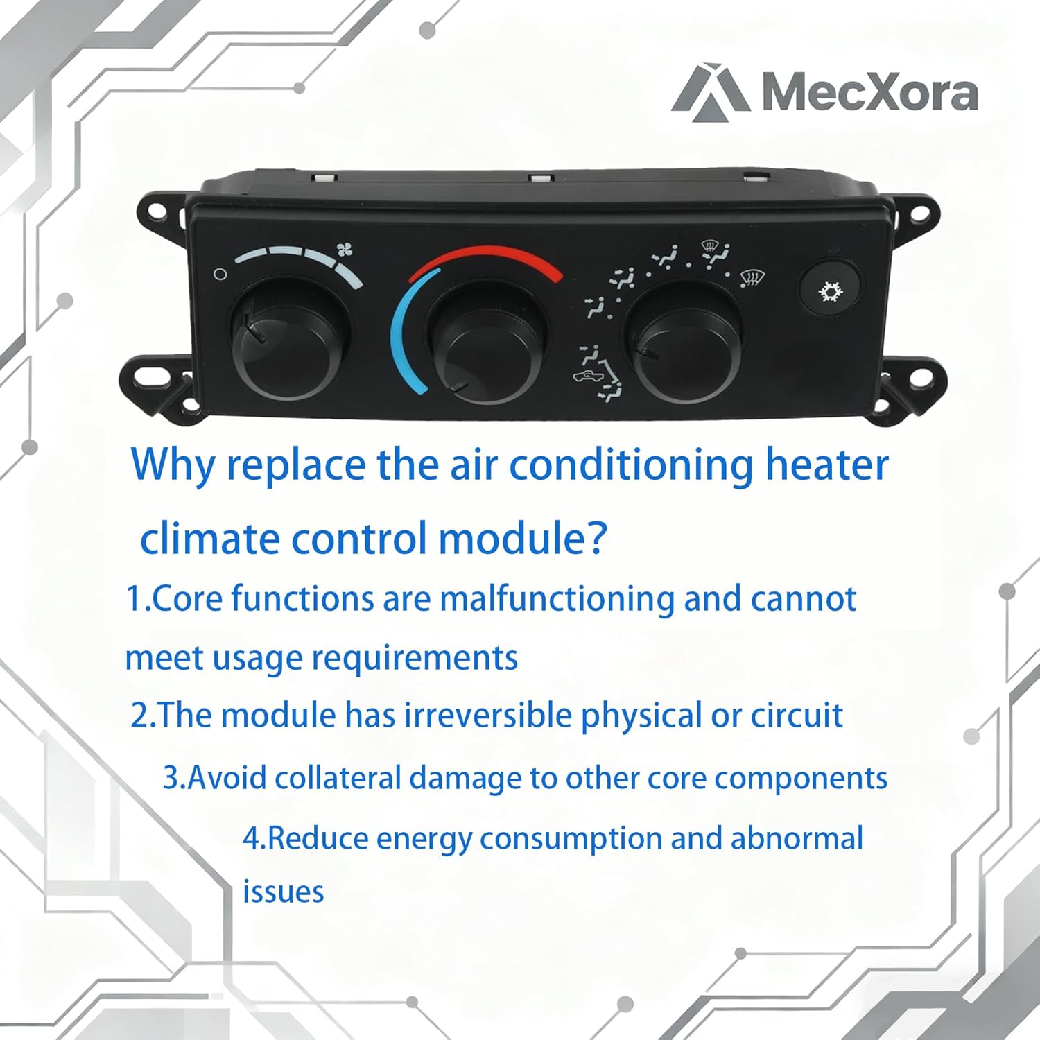 Compatible with Air Conditioning Heater Climate Control Module Compatible with Dodge Ram 3500/2500/1500 & Dakota 2005-2011, Replaces 55057078AA,55057078AB,55057079AB 55057079AA P55057079AB,P55056754AB