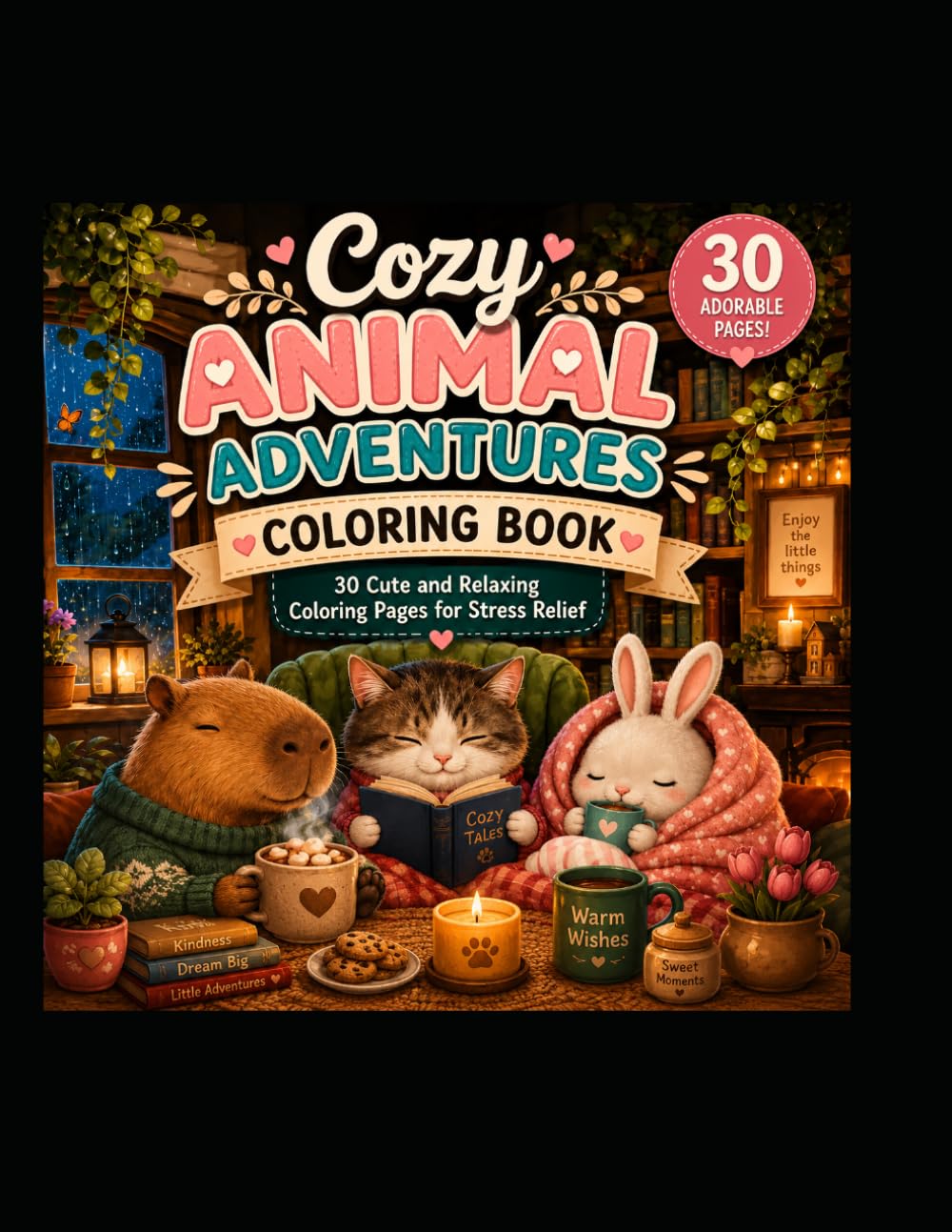Cozy Animal Adventures Coloring Book – 30 Cute & Relaxing Coloring Pages