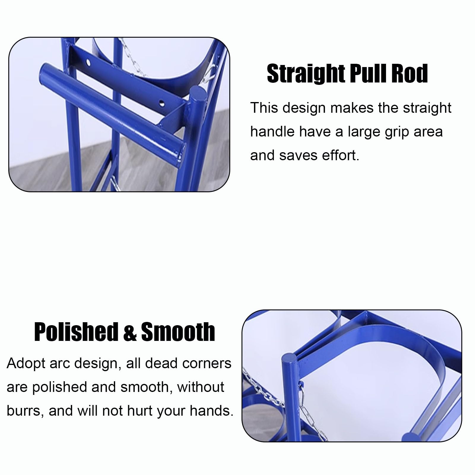 ZIMGOD Oxygen Tank Holder Steel Cylinder Tank Rack Stand for Laboratory Clinics, Portable Oxygen Bracket Organizer, Oxygen Canister Fixed Holder Holds 40L Cylinder(Length 60cm(23 5/8