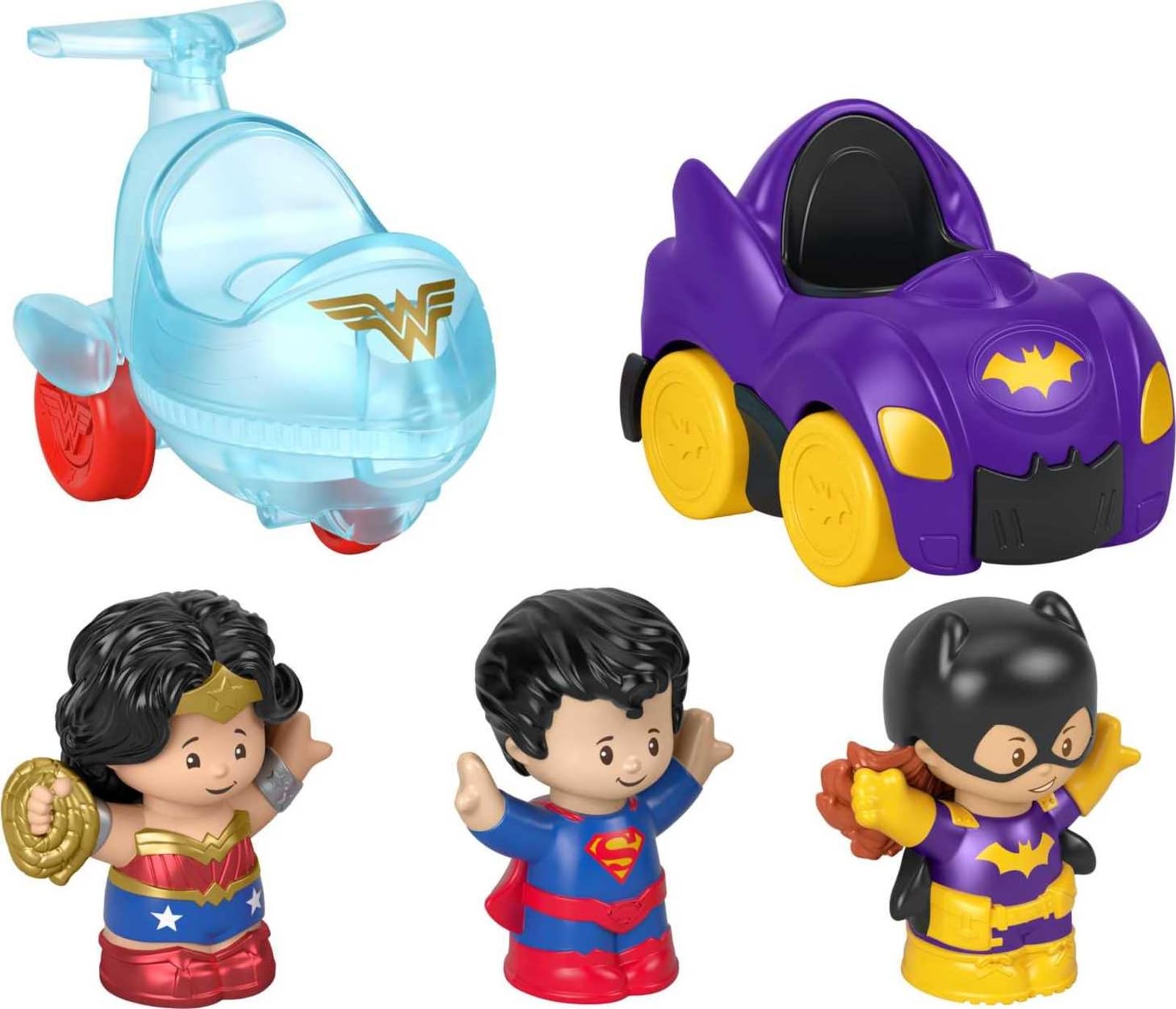 Fisher-Price Little People Toddler Toys DC Super Friends Crime Fighting Set, Figures & Vehicles for Preschool Pretend Play Kids Ages 18+ Months