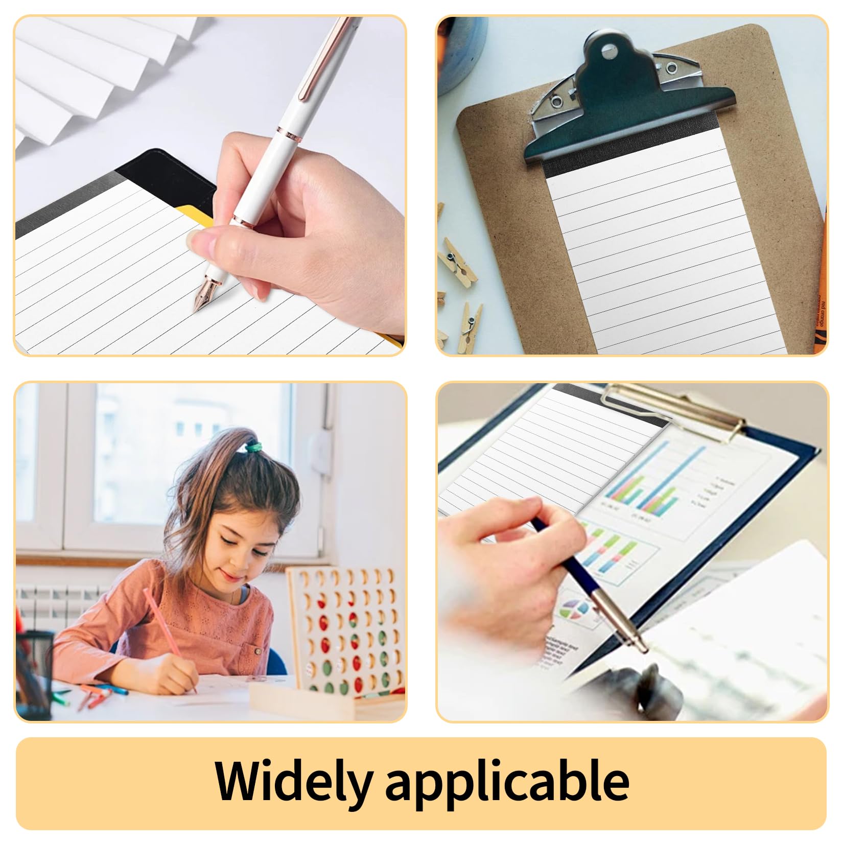 Lot de 10 blocs-notes A7 ligné - Carnets de courses - Planificateur hebdomadaire 30 feuilles