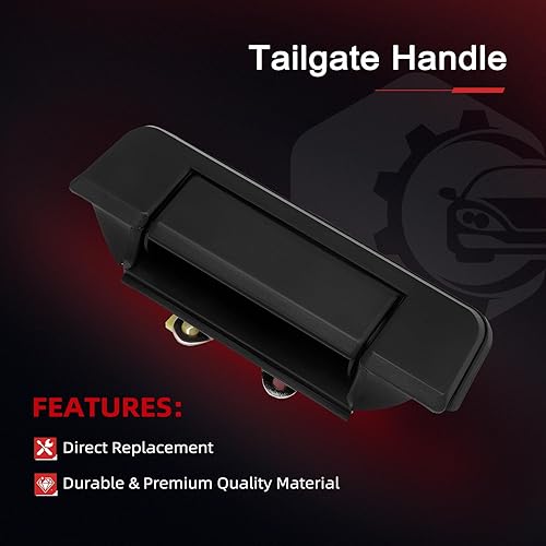 Miniatura 3 de cciyu 6923089101 Reemplazo de manija de puerta trasera para camioneta Toyota 1984 1985 1986 1987 1988 (negro)