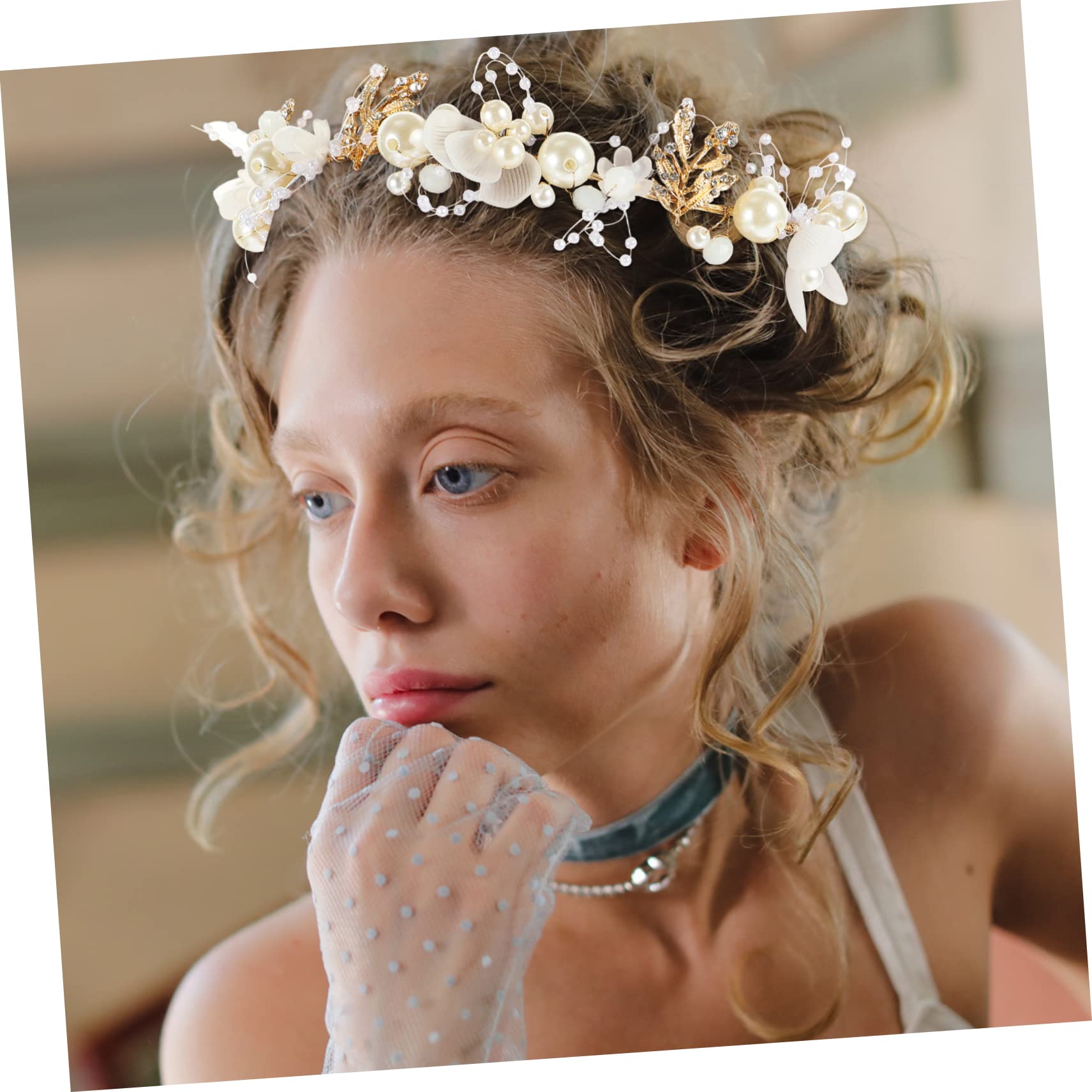 Ipetboom 3pezzi Fascia Sposa Decorazioni e Foglie Accessorio Per Matrimonio Cerimonie e Feste Headband Per Bride e Speciali