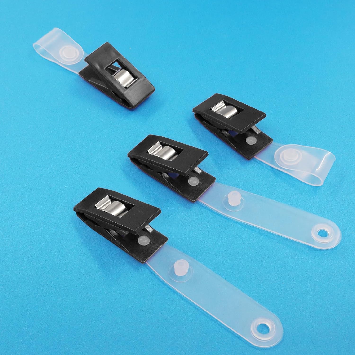 Black Plastic Garden Flag Clips, 30pcs image 4