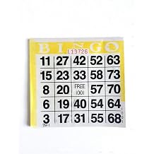 United Novelty 1 on American Games Single Face Bingo Paper Cards- Pack of 500 Cards- Color Yellow Border