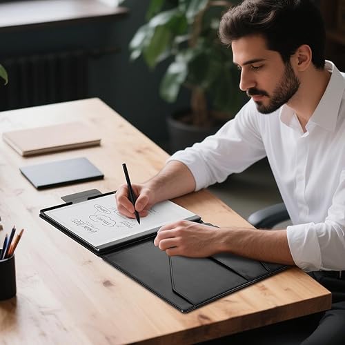 Miniatura 7 de CoBak Funda de cuero sintético de primera calidad para tableta Remarkable 2 de 10.3" (2020) - Diseño de carpeta, carcasa dura delgada con soporte