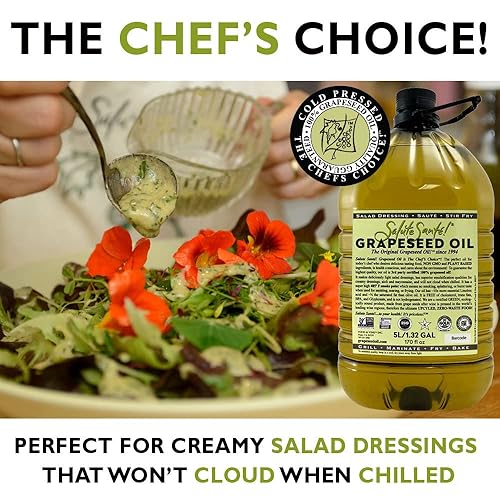 Miniatura 4 de Aceite de semilla de uva prensado en frío de Salute Sante Aceite de semilla de uva saludable sin OMG y Kosher para aderezos de ensalada adobos y