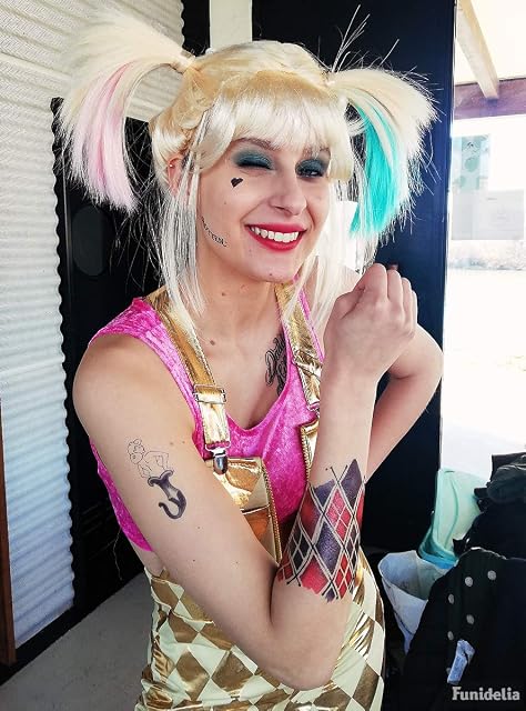 Foto 4 de 7 de Funidelia - Tatuajes de Harley Quinn para Mujer Superhéroes, DC Comics, Suicide Squad, Villanos