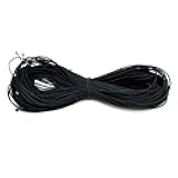 Amaney 0.8mm Black Elastic Cord Beading Threads Stretch String Fabric Crafting Cords for Jewelry Making 20m
