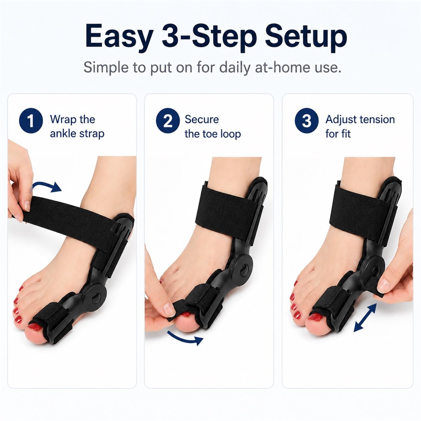 Hallux Valgus Korrektur Damen Herren Verstellbare Orthopädische Ballenzeh Schiene Atmungsaktiv Anti Rutsch Zehenspreizer zur Schmerzlinderung Fußkorrektur Universal