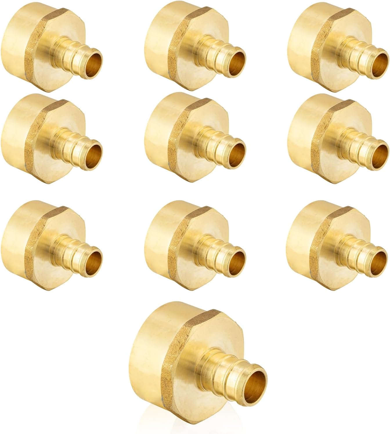 Seelink 3/4 Inch PEX-A Expansion Ball Valves 6-Pack - Lead Free Brass Water Shut Off Valves