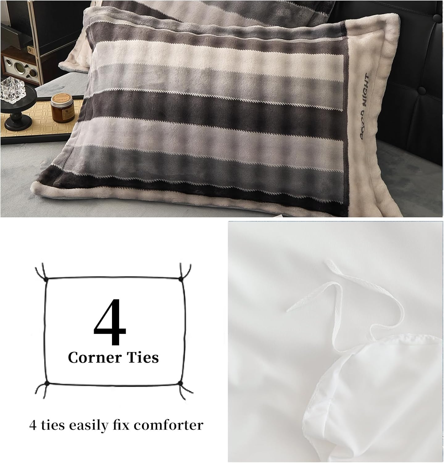 Duvet Cover Twin,Super Soft Fuzzy Rabbit Hair & Smooth Milk Winter Duvet Cover & 1 Pillow Sham 68"x90",Ultra Warm Cozy Bedding for All-Season Comfort,Perfect for Dorm Room,Apartment