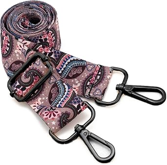ZOOEASS Nickel Buckles Wide Shoulder Strap Adjustable Replacement Belt Gun Buckles Guitar Style Crossbody Bag Strap