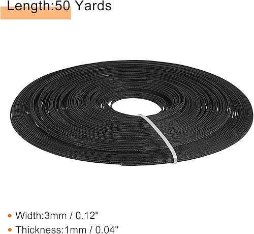 Miniatura 7 de uxcell Deshuesado para coser, 1 pieza de 25 yardas y 0.394 in  corsé de poliéster de baja densidad para vestido de novia, vestido de novia (negro)