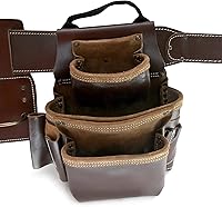 Vista 3 de Style n Craft Combo Pro Framer de 4 piezas y 17 bolsillos, cinturón de herramientas con 2 bolsas de herramientas y 1 soporte de martillo de metal