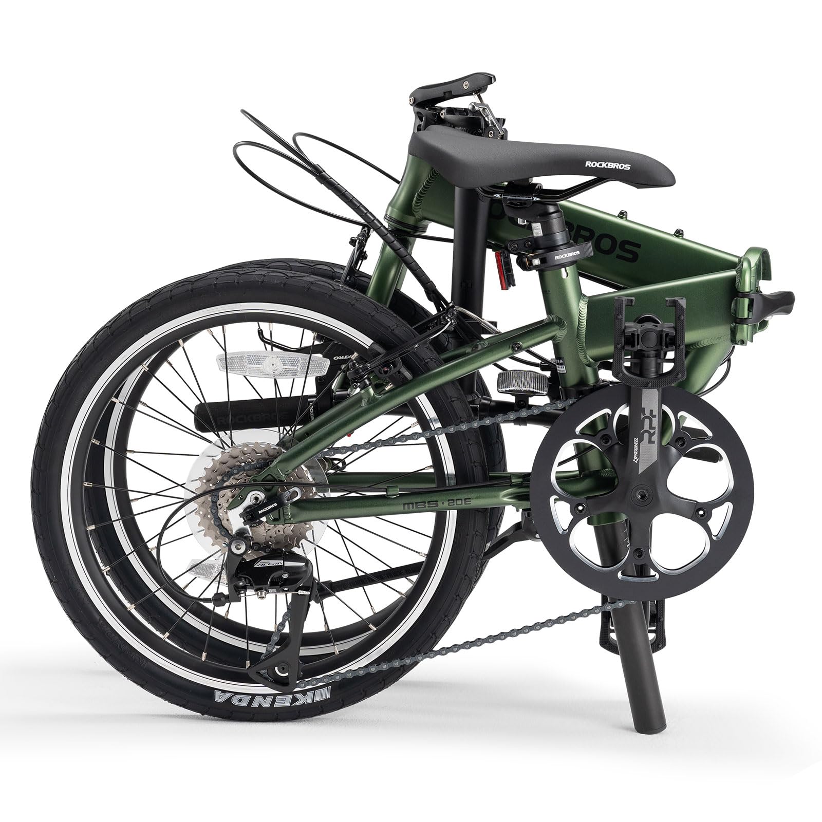 ROCKBROS Vélo Pliant de 20 Pouces en Aluminium, Vélo Pliable à 8 Vitesses Frein à Disque, Portable & Compact pour Adulte